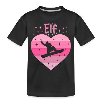 11. Geburstag Snowboard Skiurlaub Mädchen Tochter - Kinder Premium Bio T-Shirt - Schwarz - Vorne