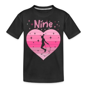 9. Geburstag Seilspringen Mädchen Tochter - Kinder Premium Bio T-Shirt - Schwarz - Vorne