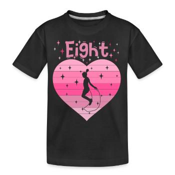 8. Geburstag Seilspringen Mädchen Tochter - Kinder Premium Bio T-Shirt - Schwarz - Vorne