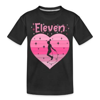 11. Geburstag Seilspringen Mädchen Tochter - Kinder Premium Bio T-Shirt - Schwarz - Vorne