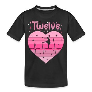 12. Geburtstag Ballett Ballerina Mädchen Tochter - Kinder Premium Bio T-Shirt - Schwarz - Vorne