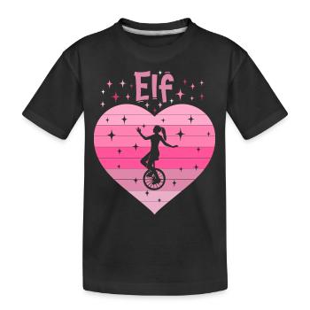 11. Geburtstag Einrad fahren Mädchen Tochter - Kinder Premium Bio T-Shirt - Schwarz - Vorne