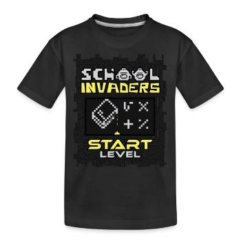 School Invaders - École et Rentrée des Classes - T-shirt bio Premium Enfant - noir - Devant