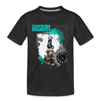 Augsbourg Allemagne City Skyline Vintage Rétro - T-shirt bio Premium Enfant - noir - Devant
