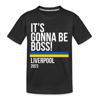 Liverpool - Kinder Premium Bio T-Shirt - Schwarz - Vorne