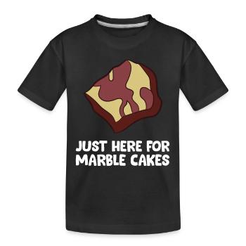 Marble Cake - Just here for the marble cakes - Kids' Premium Organic T-Shirt - black - Front
