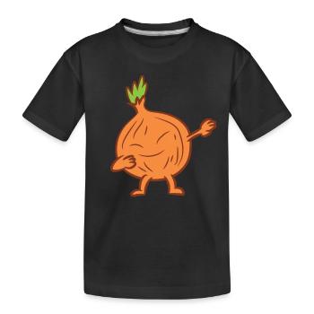 Zwiebel - Dab, dabbing, dabben, tanzen - Kinder Premium Bio T-Shirt - Schwarz - Vorne