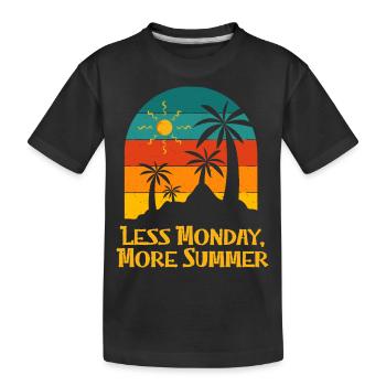 Less Monday More Summer Coworker Vacation - Kinder Premium Bio T-Shirt - Schwarz - Vorne