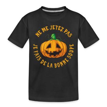 Tee shirt humour noir Haloween - T-shirt bio Premium Enfant - noir - Devant