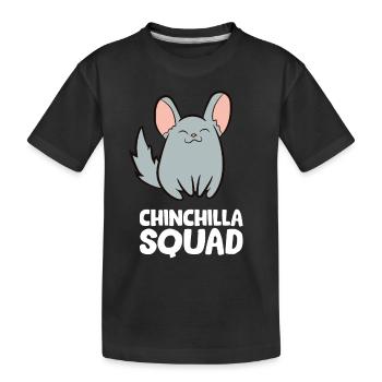 Chinchilla - Chinchilla Squad - Kinder Premium Bio T-Shirt - Schwarz - Vorne