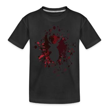 Éclaboussure de couleur de tête de cerf - T-shirt bio Premium Enfant - noir - Devant