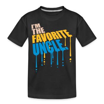 at The Favorite Uncle - Kids' Premium Organic T-Shirt - black - Front