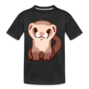 Frettchen - Kinder Premium Bio T-Shirt - Schwarz - Vorne