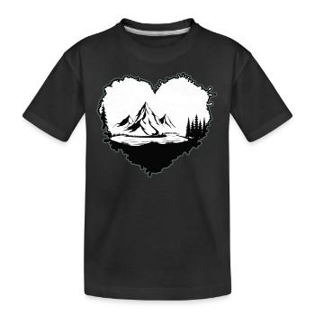 Randonnée en montagne Air de montagne servus alpin Alpiniste - T-shirt bio Premium Enfant - noir - Devant