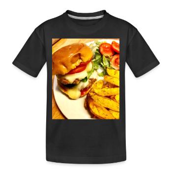 burger - T-shirt bio Premium Enfant - noir - Devant