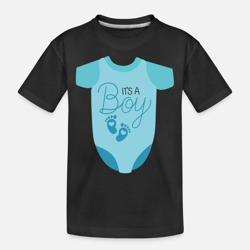 It's a Boy - Kinder Premium Bio T-Shirt - Schwarz