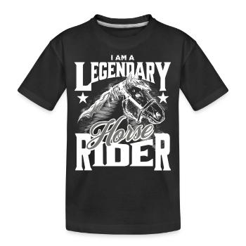 Sport équestre légendaire Rider Horse Pony - T-shirt bio Premium Enfant - noir - Devant
