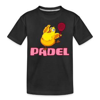 Padel Padel Tennis Magenta-Padel-Chick Paddle - Kids' Premium Organic T-Shirt - black - Front