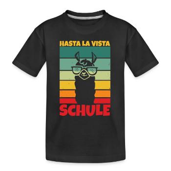 Schule Geschafft Schulabsolvent Schulabgänger - Kinder Premium Bio T-Shirt - Schwarz - Vorne