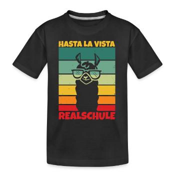 Hasta La Vista Realschule Geschafft - Kinder Premium Bio T-Shirt - Schwarz - Vorne