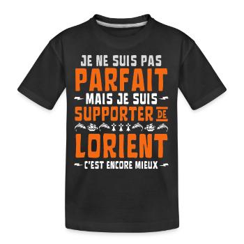 Pas Parfait mais Supporter de Lorient Football - T-shirt bio Premium Enfant - noir - Devant