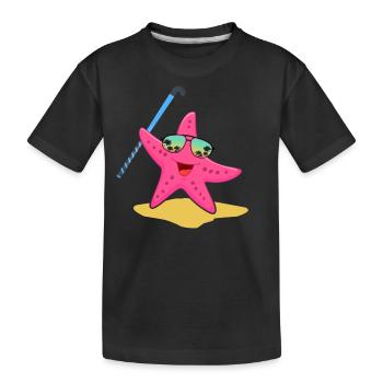 beachhockey beachhockeyverein strandhockey - Kinder Premium Bio T-Shirt - Schwarz - Vorne