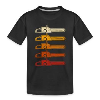 Tronçonneuse Rétro - T-shirt bio Premium Enfant - noir - Devant
