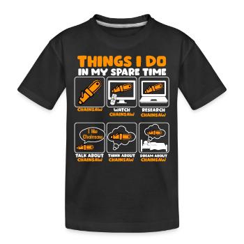 Tronçonneuse - T-shirt bio Premium Enfant - noir - Devant