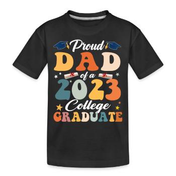 Stolzer Vater eines Absolventen des Jahres 2023, Abschlussfamilie - Kinder Premium Bio T-Shirt - Schwarz - Vorne