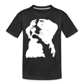 Dog Hund - Kinder Premium Bio T-Shirt - Schwarz - Vorne