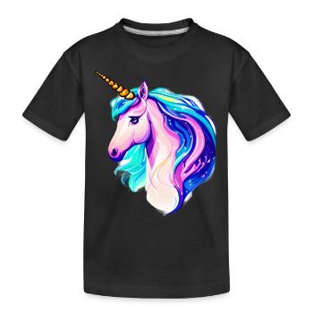 Licorne Mythique Animal Licorne Fille Licornes - T-shirt bio Premium Enfant - noir - Devant