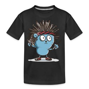 Stachelschwein-Lockenwickler - Kinder Premium Bio T-Shirt - Schwarz - Vorne