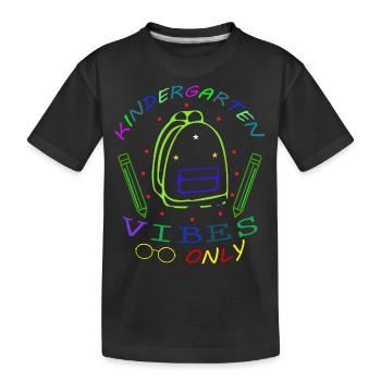Kindergarten vibes only, Children, Start, Summer - Kids' Premium Organic T-Shirt - black - Front