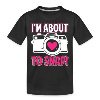 Photographer Photographer I'm About To Snap - Kids' Premium Organic T-Shirt - black - Front