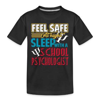 School Psychologist Sleep With School Psychologist - Kids' Premium Organic T-Shirt - black - Front
