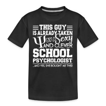 School Psychologist Taken By School Psychologist - Kids' Premium Organic T-Shirt - black - Front