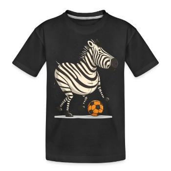Zebra Soccer Star - T-shirt bio Premium Enfant - noir - Devant