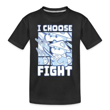I choose fight - Kids' Premium Organic T-Shirt - black - Front