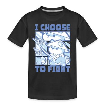 I choose fight - Kids' Premium Organic T-Shirt - black - Front