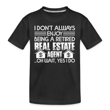 Real Estate Retired Real Estate Agent - Kids' Premium Organic T-Shirt - black - Front
