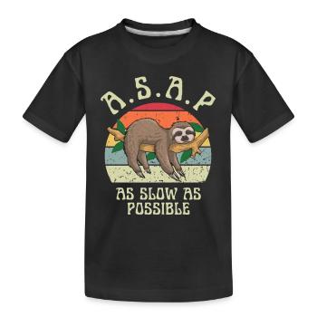 As Slow As Possible - Kids' Premium Organic T-Shirt - black - Front