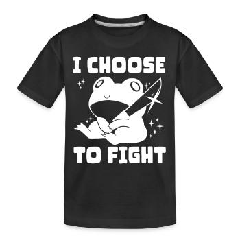 I choose fight - Kids' Premium Organic T-Shirt - black - Front