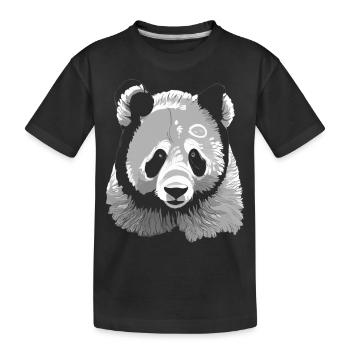 Stilisierter Baby-Panda - Kinder Premium Bio T-Shirt - Schwarz - Vorne