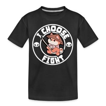 I choose fight - Kids' Premium Organic T-Shirt - black - Front