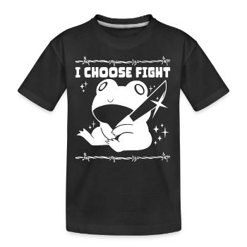I choose fight - Kids' Premium Organic T-Shirt - black - Front