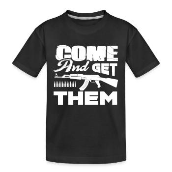AR 15 AR 15 Come and Get Them - Kids' Premium Organic T-Shirt - black - Front