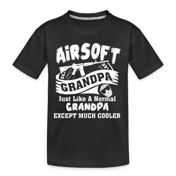 Airsoft Airsoft Grandpa Is Cooler - Kids' Premium Organic T-Shirt - black - Front