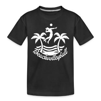 Beach Volleyball I Love Beach Volleyball - Kids' Premium Organic T-Shirt - black - Front
