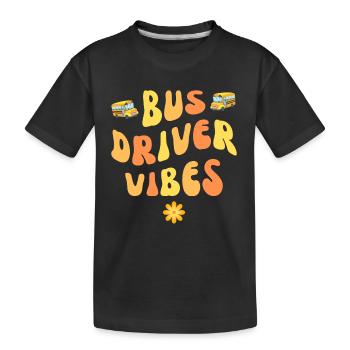 Vibrations du chauffeur de bus - T-shirt bio Premium Enfant - noir - Devant
