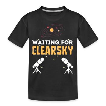 En attendant la photographie d’astronomie Clearsky - T-shirt bio Premium Enfant - noir - Devant